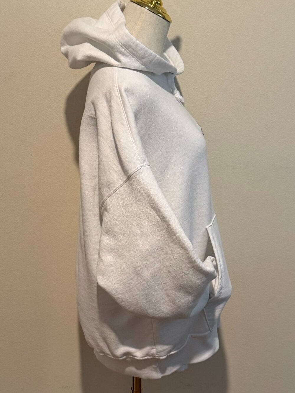 Champion Multicolor Embroidered Spellout Logo Hoodie White Size L - Picture 2 of 7
